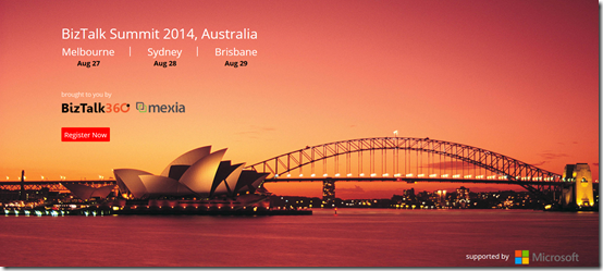 Going down under–BizTalk Summit 2014