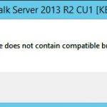 BizTalk 2013 R2 CU1 install failing with “Package does not contain compatible branch patch”