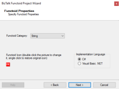 BizTalk MapperExtensions Functoid Wizard: Functoid Properties Screen