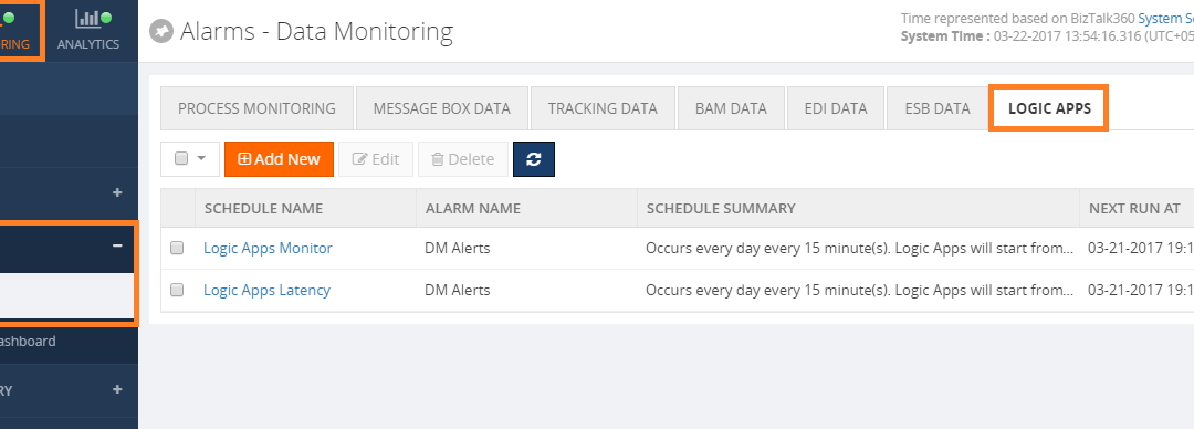 BizTalk360 Logic Apps Monitoring Capabilities