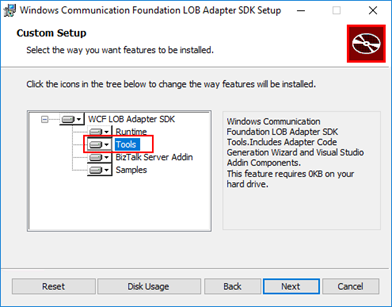 Consume Adapter Service: WCF LOB Adapter SDK Tools option