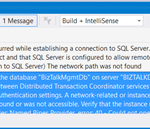 BizTalk Server Visual Studio Deployment: A network-related or instance-specific error occurred while establishing a connection to SQL Server