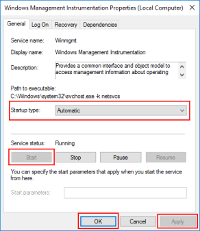 BizTalk Server Administration Console cannot connect to WMI provider: Winmgmt service