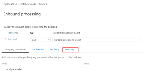 mock responses in API Management: Azure Portal Mocking