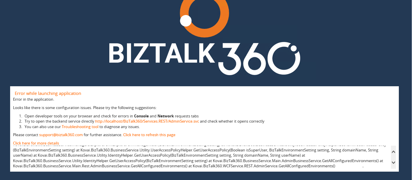 Self-Troubleshooting tools in BizTalk360