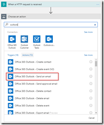 Add the Office365 Outlook connector