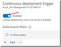 Enable continuous deployment trigger