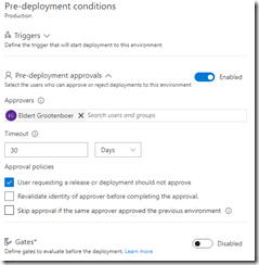 Enable pre-deployment approvals