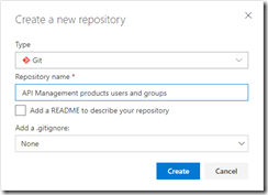 API Management products, users and groups repository