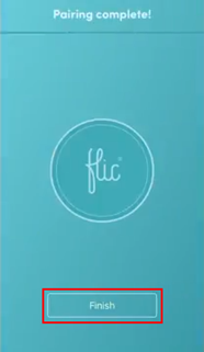 Flic Smart Button Mobile App Button pairing completed