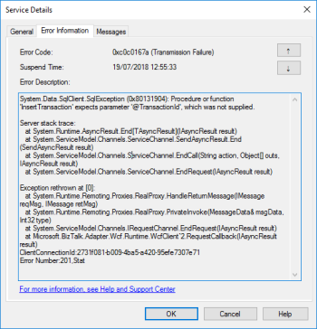 BizTalk Server WCF-SQL Adapter: Procedure or function expects parameter BizTalk Server WCF-SQL Adapter: Procedure or function expects parameter