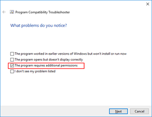 Visual Studio: requires additional permissions