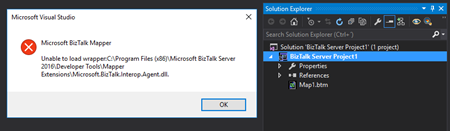 Microsoft BizTalk Mapper Unable to load wrapper