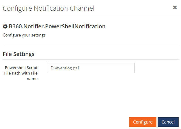 PowerShell Notification Channel: Configuring the channel