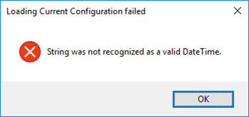 Host Integration Server (HIS) Configuration Console: String was not recognized as a valid DateTime