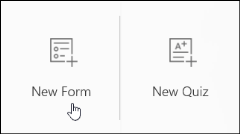Microsoft Form: Create New Form
