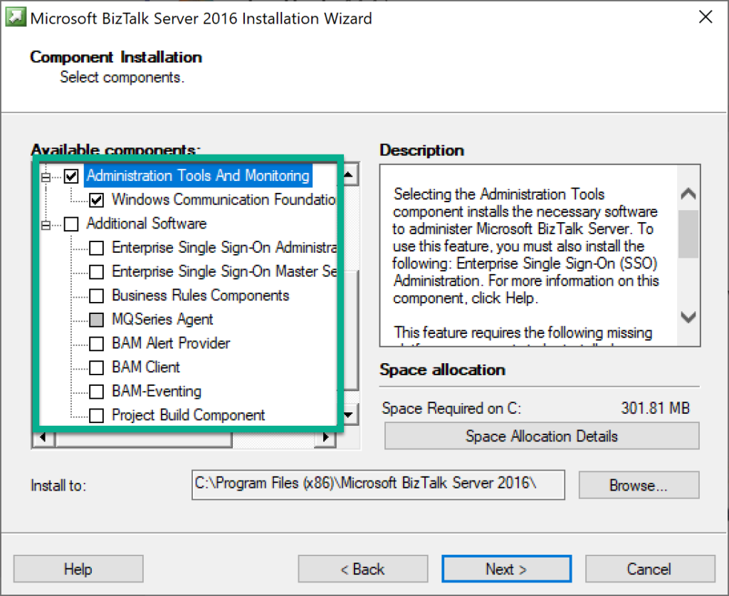 Additional licenses needed for BizTalk components on separate servers - BizTalk Server installer