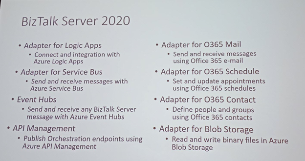 BizTalk Server 2020 Adapters