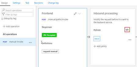 Azure API Management Create Add Blank API operation Inbound processing Policies