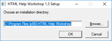install HTML Help Workshop compiler