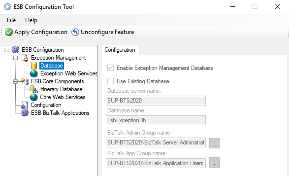 ESB-Configuration-Tool-Database