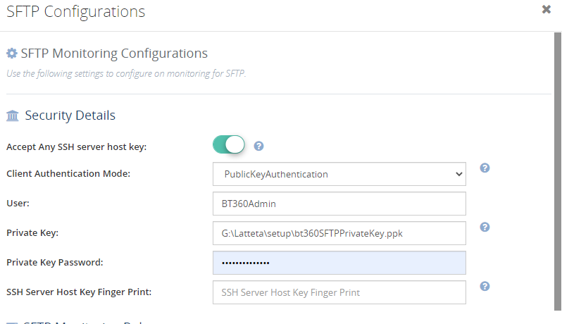 SFTP Configuration