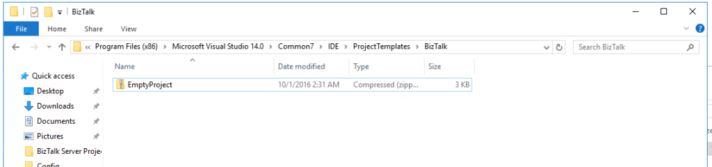 BizTalk Server 2016: “Empty BizTalk Server Project” Template missing from Visual  Studio 2015 - BizTalkGurus