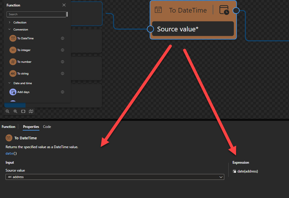 Logic Apps (Standard) Data Mapper: Conversion functions